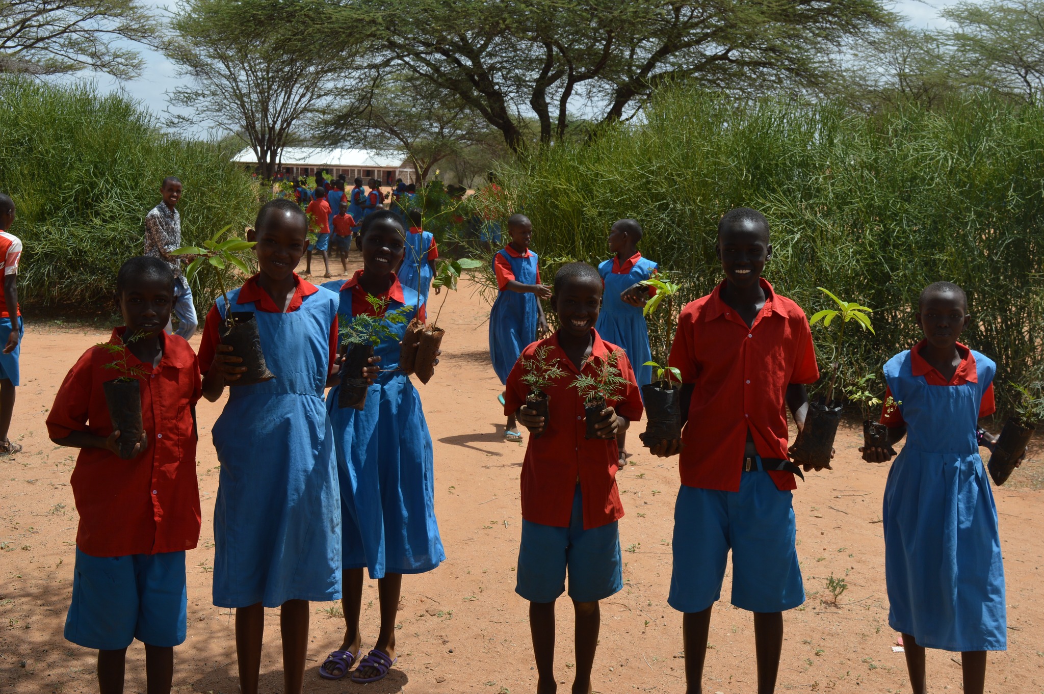 Samburu community members in traditional farming